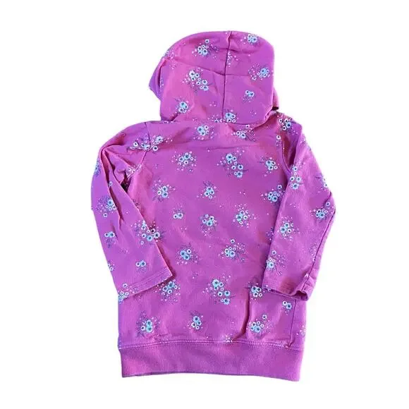 ❤️ 3/$25 Carter's Pink Floral Pullover Hoodie l Size 3T - Picture 2 of 2